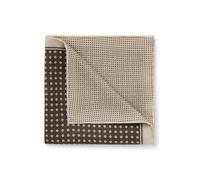 BOSS Italian-silk pocket square with double print - Style L-POCKET SQ CM35 253, 50555714 Brown Patterned pcs.