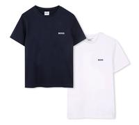 Boss J52680 Short Sleeve T-shirt 2 Units White,Blue 5 Years Kids