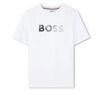 Boss J52983 Short Sleeve T-shirt White 14 Years Boy