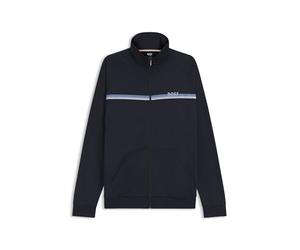 BOSS Jacke Aus Baumwoll-terry Mit Streifen Und Logo