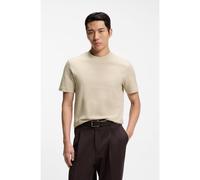 BOSS Jacquard-pattern T-shirt in cotton - Style H-Thompson 251, 50561231 Light Beige M