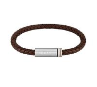BOSS Jewelry Men's ARES Collection Bracelet with Single or Double-Wrap Braided Leather - Available in Navy Blue, Brown or Black