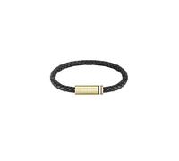 BOSS Jewelry Men's ARES Collection Bracelet with Single or Double-Wrap Braided Leather - Available in Navy Blue, Brown or Black