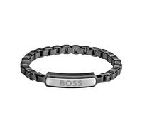 BOSS Jewelry Men's DEVON Collection Chain Bracelet in Black Stainless Steel - 1580598M