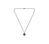 BOSS Jewelry Men's DOUBLE B COIN Collection Necklace in Stainless Steel with a Coin Charm - Available in Silver or Black