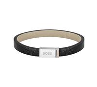 BOSS Jewelry Men's JACE Collection Bracelet with Brown Leather and Stainless Steel Closure - 1580336M