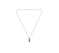BOSS Jewelry Men's KASSY EMBLEM Collection Chain Necklace in Stainless Steel with a Black Enamel Pendant - 1580677