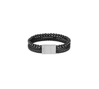 BOSS Jewelry Men's SPHERE MIXED Collection Beaded Bracelet Black - 1580786