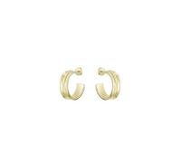 BOSS Jewelry Women's RIPPLE Collection Earrings in Yellow Gold with Ripple Lines - 1580776