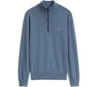 BOSS KANOBIX_S COTTON-CASHMERE ZIP-NECK KNIT JUMPER
