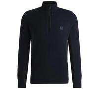 Boss Kanobix S Quarter Zip Knitted Sweater - Dark Blue - Medium