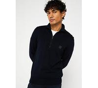 BOSS Kanobix S Regular Fit 1/4 Zip Knitted Jumper - Blue, Dark Blue, Size S, Men Dark Blue