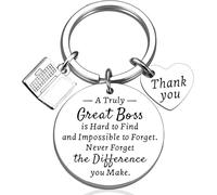 Boss Keyring,Best Boss Gifts for Male Female Appreciation Leader Retirement Leaving Away Bulk Office Boss's Day Gift for Women Men Thank You Presents for Colleagues White Elephant Gifts