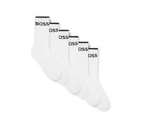 BOSS Kids QS Stripe CC Crew Socks White 9-11
