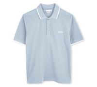 BOSS Kids Small Logo Polo Shirt Short Sleeve Pale Blue 12 Years