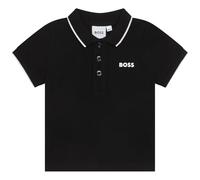 Boss Kids' Small Logo Cotton Short Sleeve Polo Shirt 24M Black