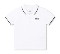 BOSS Kids Small Logo Short Sleeve Polo Shirt White 2 Years