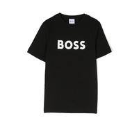 BOSS Kidswear logo-embossed t-shirt - Black 4-5-6-8-10-12-14-16