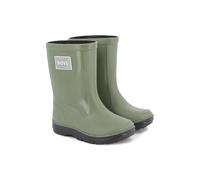BOSS Kidswear logo-patch wellington boots - Green 21