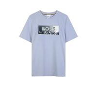 BOSS Kidswear logo-print short-sleeved T-shirt - Blue 4-6-16