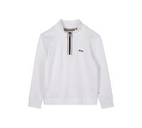 BOSS Kidswear zip-neck sweatshirt - White 4-5-6-8-10-12-14-16