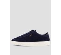BOSS Kieran Tenn Suede Trainers, Navy, Size 46, Men Navy