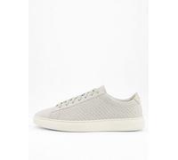 BOSS Kieran Tennis Leather Trainers, Medium Beige, Size 8, Men Medium Beige