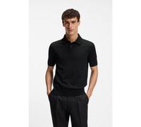 BOSS Knit polo in virgin wool - Style H-Nolano, 50560485 Black XL