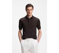 BOSS Knit polo in virgin wool - Style H-Nolano, 50560485 Dark Brown L