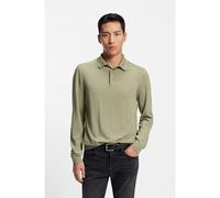 BOSS Knit polo in wool, silk and cashmere - Style L-Ovio, 50544809 Light Green XXL