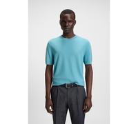 BOSS Knit sweater with mixed structures - Style H-Ianni, 50543161 Blue XXL