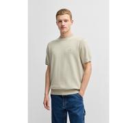 BOSS Knit T-shirt in cotton and cashmere - Style Kanache, 50538267 Light Beige XXL