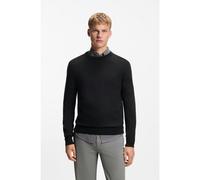 BOSS Knitted-cotton sweater with embroidered logo - Style Asac_C, 50508766 Black