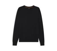 BOSS Knitted-cotton sweater with embroidered logo - Style Asac_C, 50508766 Black XL
