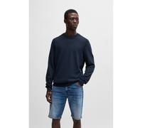 BOSS Knitted-cotton sweater with embroidered logo - Style Asac_C, 50508766 Dark Blue XL