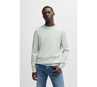 BOSS Knitted-cotton sweater with embroidered logo - Style Asac_C, 50508766 Light Blue L