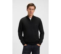 BOSS Knitted-cotton sweater with quarter zip - Style Padro-L, 50516914 Black S