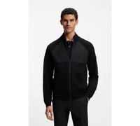 BOSS Knitted hybrid jacket with waffle fabric - Style KN_Tour HY, 50553792 Black XXL
