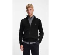 BOSS Knitted jacket in cotton and cashmere - Style Kanozip_S, 50543692 Black XL
