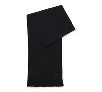 BOSS Knitted scarf in virgin wool with logo detail - Style Albas, 50495340 Black pcs.