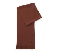 BOSS Knitted scarf in virgin wool with logo detail - Style Albas, 50495340 Brown pcs.