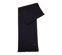 BOSS Knitted scarf in virgin wool with logo detail - Style Albas, 50495340 Dark Blue pcs.