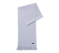 BOSS Knitted scarf in virgin wool with logo detail - Style Albas, 50495340 Light Blue pcs.