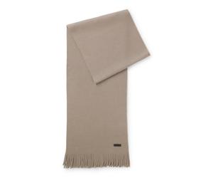 BOSS Knitted scarf in virgin wool with logo detail - Style Albas, 50495340 Light Brown pcs.
