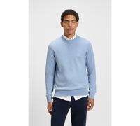 BOSS Knitted sweater in cotton and cashmere with logo label - Style Kanovano_S, 50527583 Light Blue S