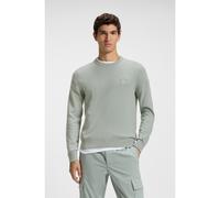 BOSS Knitted sweater in cotton and cashmere with logo label - Style Kanovano_S, 50527583 Light Green XL