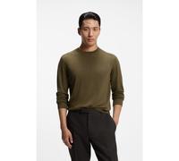 BOSS Knitted sweater in wool, silk and cashmere - Style L-Overo, 50544808 Dark Green L