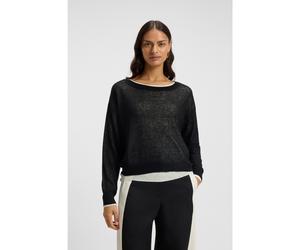 BOSS Knitted sweater with layered design - Style Femok, 50542875 White / Black S