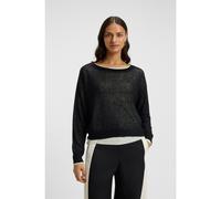 BOSS Knitted sweater with layered design - Style Femok, 50542875 White / Black XL