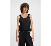 BOSS Knitted vest top with layered design - Style Fentome, 50542868 White / Black M